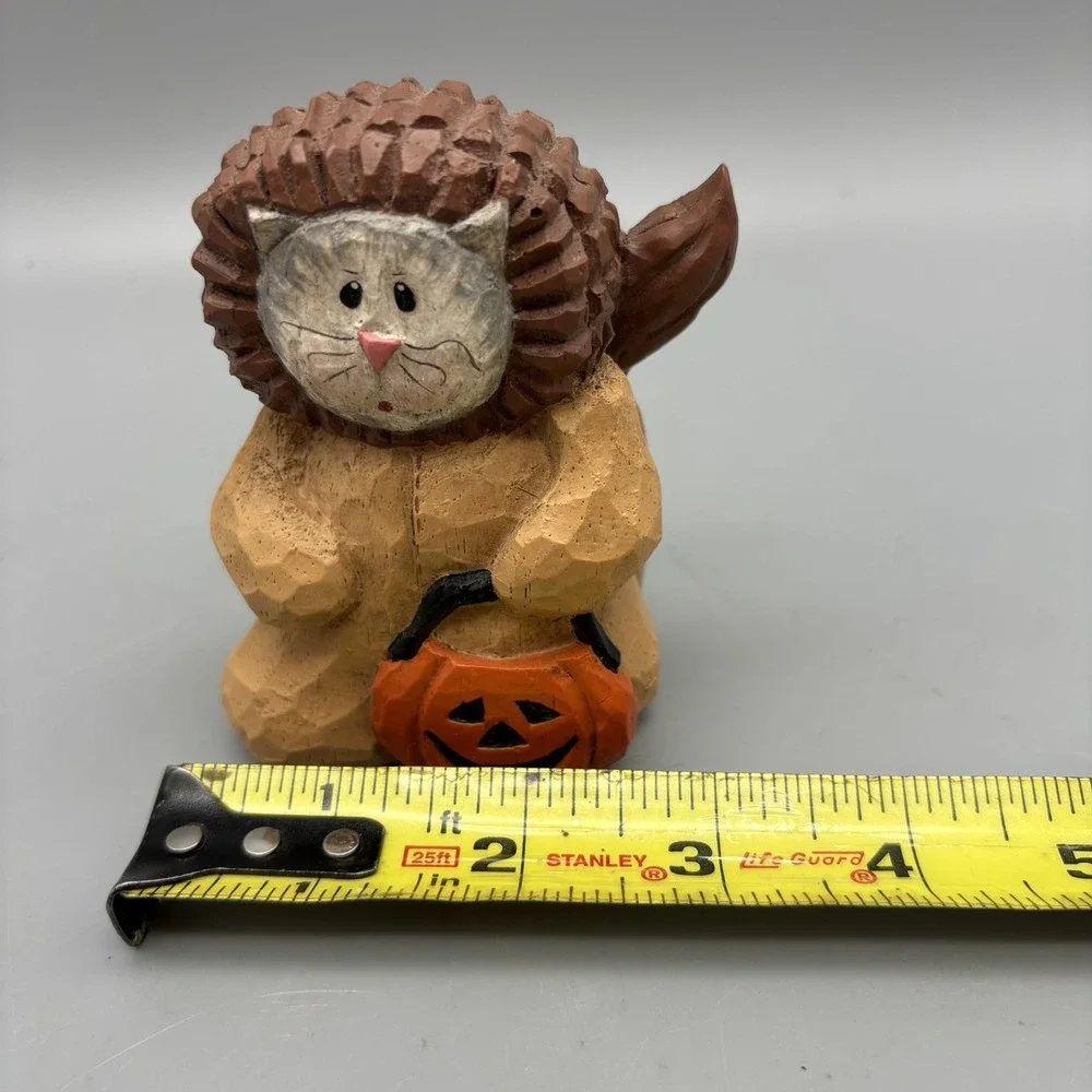 Midwest Eddie Walker Cat In Lion Costume Hand Carved Halloween Figurine 4